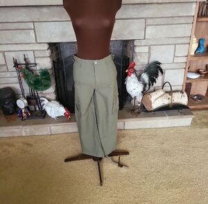 Womens Olive Cargo Pants